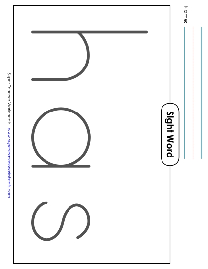 Big Trace: Has (Printable PDF Worksheet)