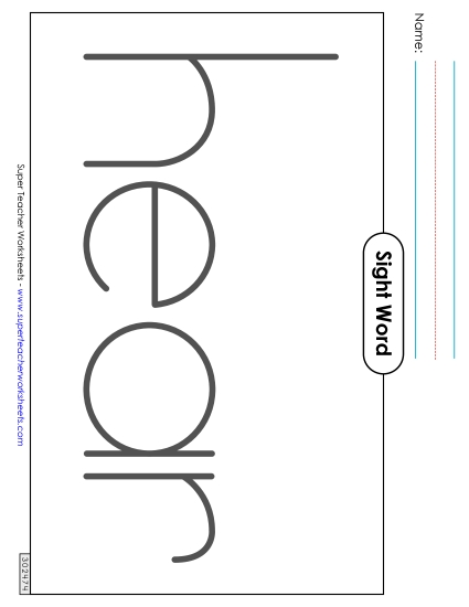 Big Trace: Hear (Printable PDF Worksheet)