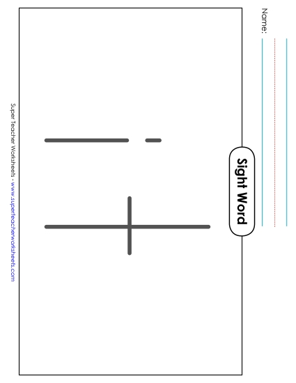 Big Trace: It (Printable PDF Worksheet)