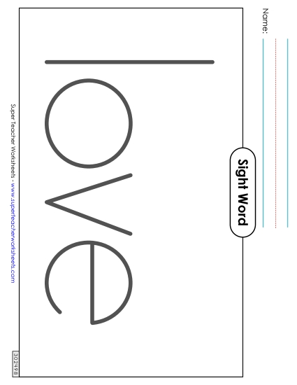 Big Trace: Love (Printable PDF Worksheet)