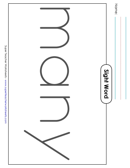 Big Trace: Many (Printable PDF Worksheet)