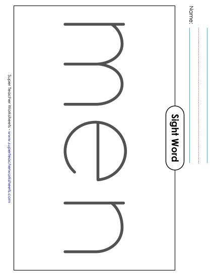 Big Trace: Men (Printable PDF Worksheet)