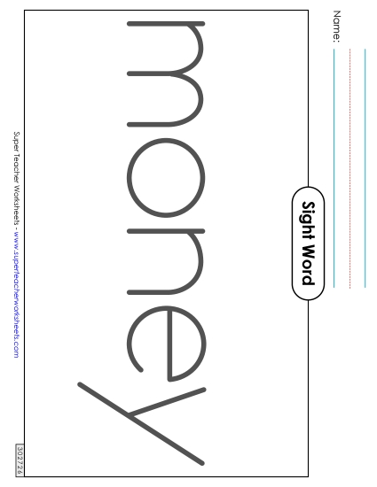 Big Trace: Money (Printable PDF Worksheet)