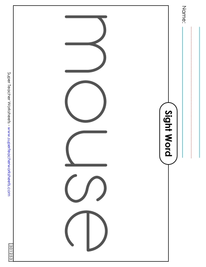 Big Trace: Mouse (Printable PDF Worksheet)