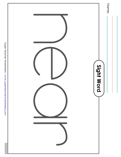 Big Trace: Near (Printable PDF Worksheet)