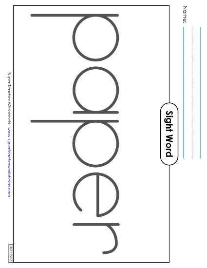 Big Trace: Paper (Printable PDF Worksheet)