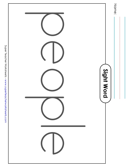 Big Trace: People (Printable PDF Worksheet)