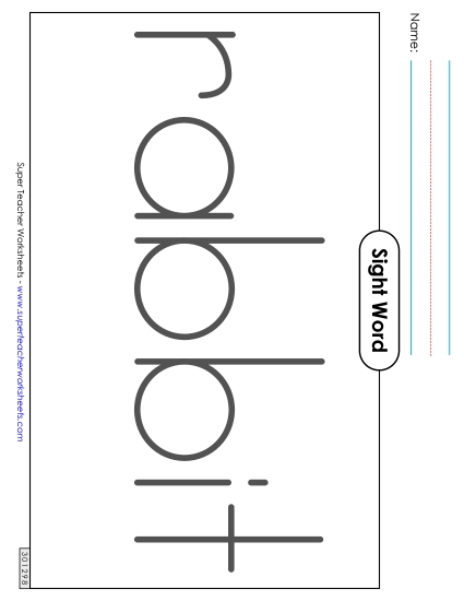 Big Trace: Rabbit (Printable PDF Worksheet)