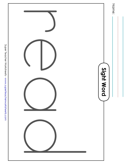 Big Trace: Read (Printable PDF Worksheet)