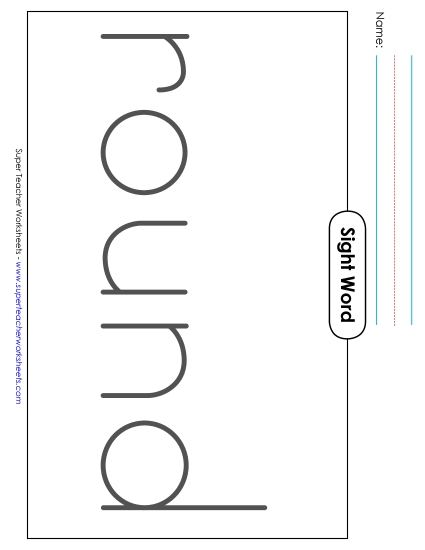Big Trace: Round (Printable PDF Worksheet)
