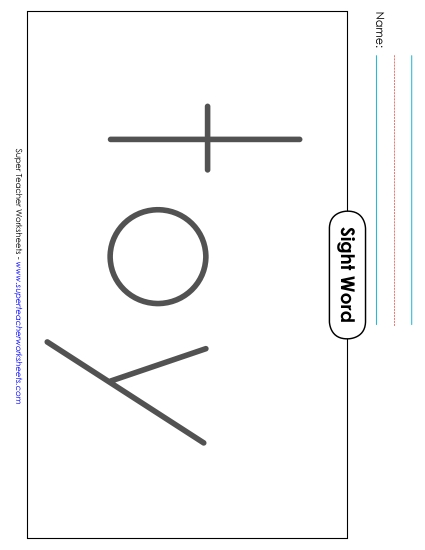 Big Trace: Toy (Printable PDF Worksheet)