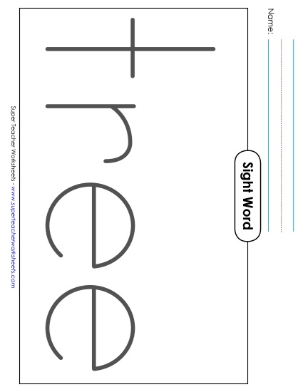 Big Trace: Tree (Printable PDF Worksheet)