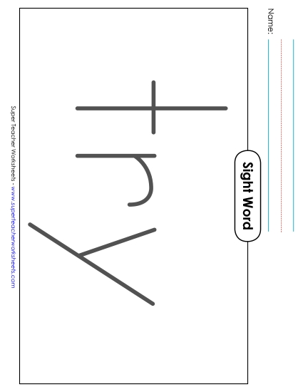 Big Trace: Try (Printable PDF Worksheet)