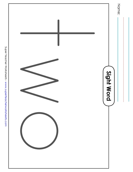 Big Trace: Two (Printable PDF Worksheet)