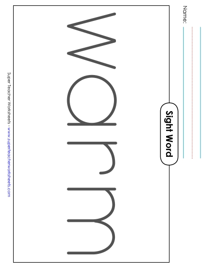 Big Trace: Warm (Printable PDF Worksheet)