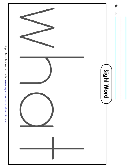 Big Trace: What (Printable PDF Worksheet)