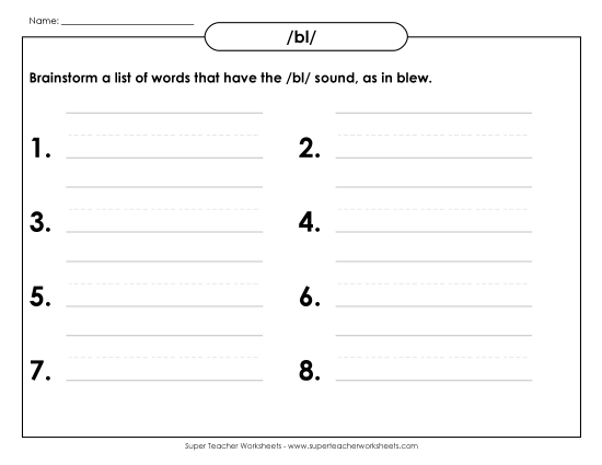 Worksheets - BL Brainstorm (Basic) (Printable PDF Worksheet)