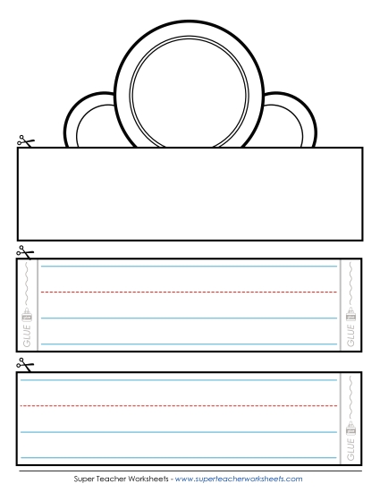Blank Crown Templates - Blank Hat Template #1 (Printable PDF Worksheet)