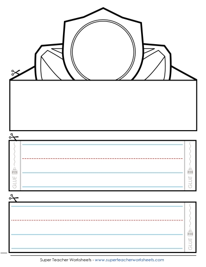 Blank Crown Templates - Blank Hat Template #3 (Printable PDF Worksheet)