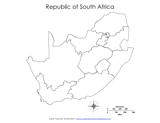 Maps - Blank - Blank Map #2 (Printable PDF Worksheet)