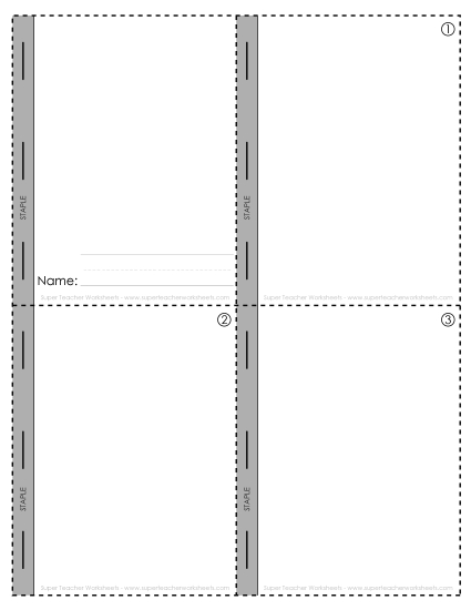 Template - Blank Mini-Book Template (Printable PDF Worksheet)