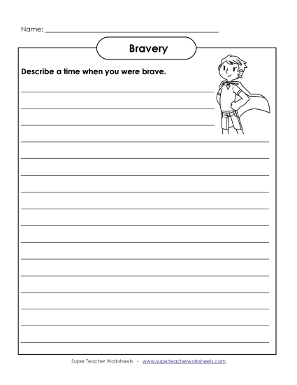 Bravery (Printable PDF Worksheet)