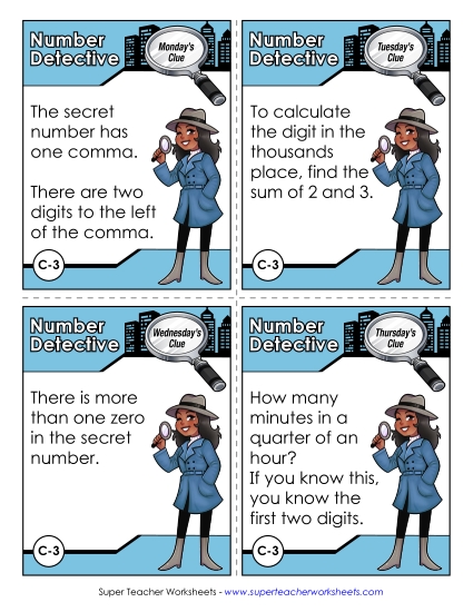 3rd Grade - C3 - Fifteen Thousand (Printable PDF Worksheet)