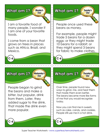 3rd Grade - C6 - Chocolate (Printable PDF Worksheet)