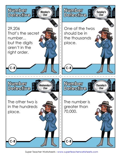 3rd Grade - C8 - Ninety-Two Thousand, Two Hundred Sixty (Printable PDF Worksheet)