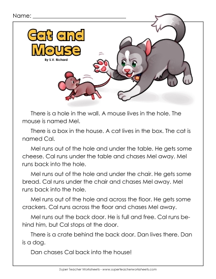 Cat and Mouse (Printable PDF Worksheet)