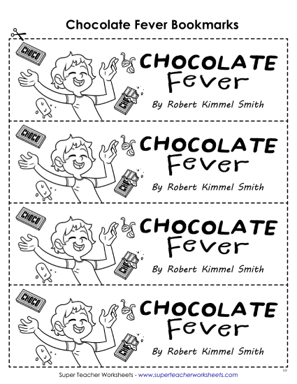 Whole Book - Choco. Fever Bookmark (Printable PDF Worksheet)