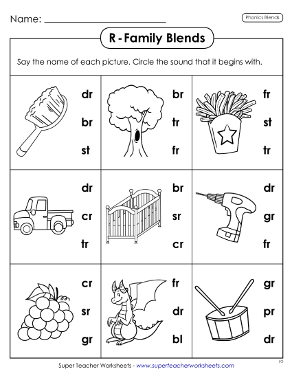Worksheets - Circle the Sound (Printable PDF Worksheet)