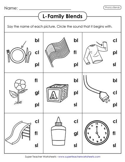 Worksheets - Circle the Sound (Printable PDF Worksheet)