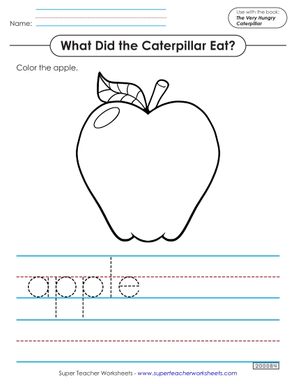 Worksheets - Color, Trace, Write (Printable PDF Worksheet)