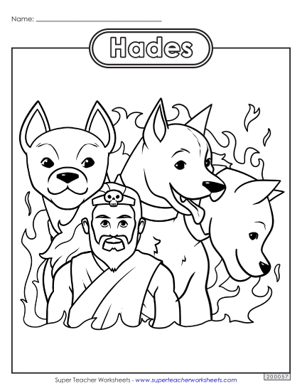Coloring Pages - Coloring Page: Hades (Printable PDF Worksheet)