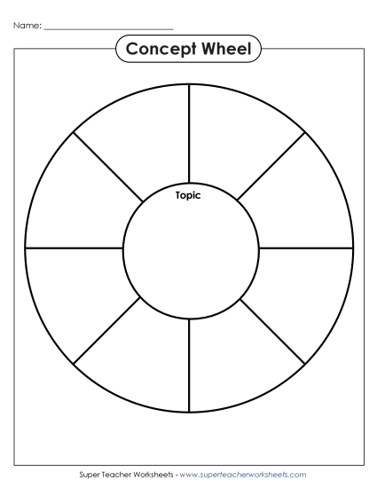 Concept Wheels - Concept Wheel - 8 Spaces (Printable PDF Worksheet)