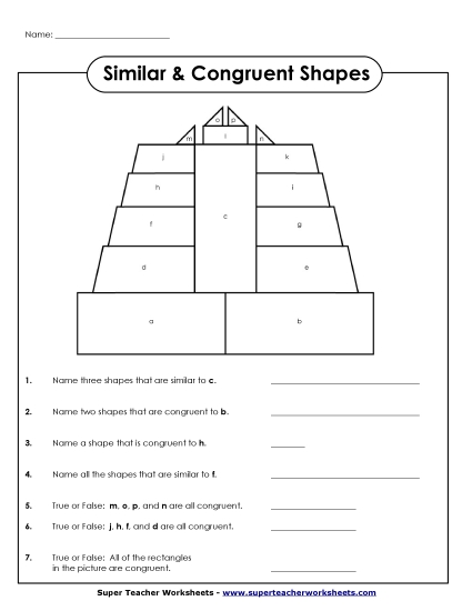 Congruent-Similar Picture (Printable PDF Worksheet)