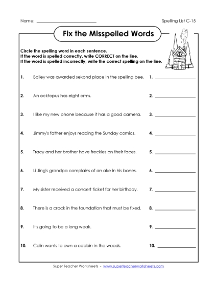 Worksheets - Correct or Incorrect? (C-15) (Printable PDF Worksheet)
