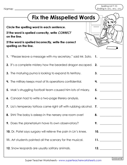 Worksheets and Puzzles - Correct or Incorrect? (F-10) (Printable PDF Worksheet)