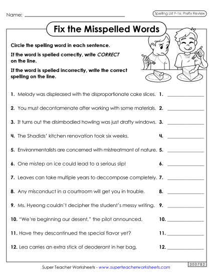 Worksheets and Puzzles - Correct or Incorrect? (F-16) (Printable PDF Worksheet)