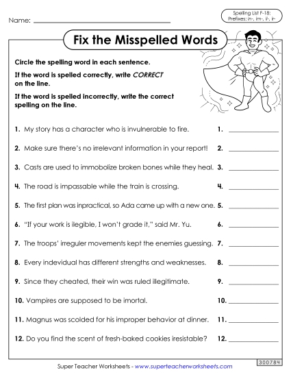 Worksheets and Puzzles - Correct or Incorrect? (F-18) (Printable PDF Worksheet)