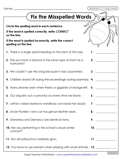 Worksheets and Puzzles - Correct or Incorrect? (F-2)  (Printable PDF Worksheet)