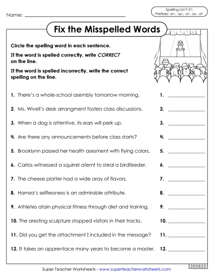 Worksheets and Puzzles - Correct or Incorrect? (F-21) (Printable PDF Worksheet)