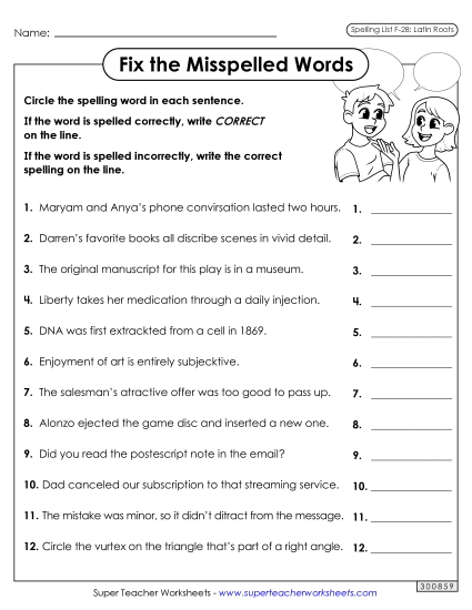 Worksheets and Puzzles - Correct or Incorrect? (F-28) (Printable PDF Worksheet)