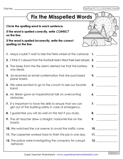 Worksheets and Puzzles - Correct or Incorrect? (F-3) (Printable PDF Worksheet)