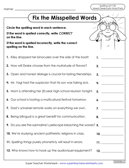 Worksheets and Puzzles - Correct or Incorrect? (F-30) (Printable PDF Worksheet)