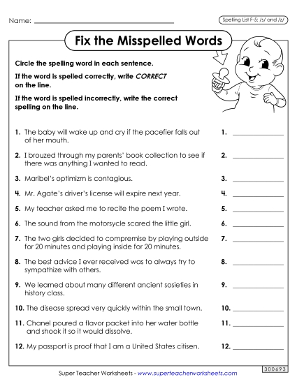 Worksheets and Puzzles - Correct or Incorrect? (F-5) (Printable PDF Worksheet)