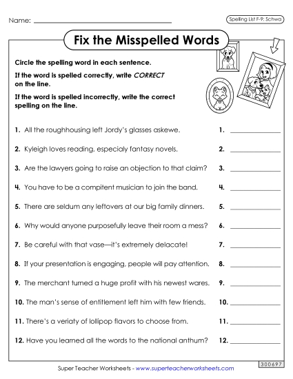 Worksheets and Puzzles - Correct or Incorrect? (F-9) (Printable PDF Worksheet)