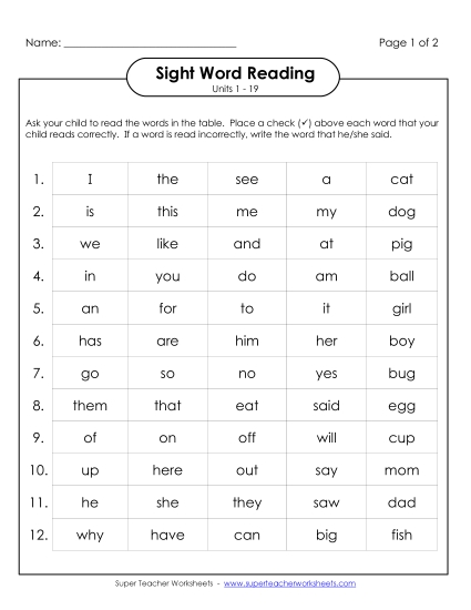 Worksheets - Cumulative Practice (Units 1 - 19) (Printable PDF Worksheet)