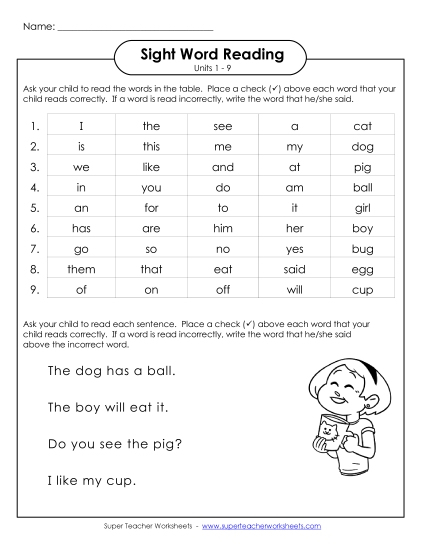 Worksheets - Cumulative Practice (Units 1 - 9) (Printable PDF Worksheet)